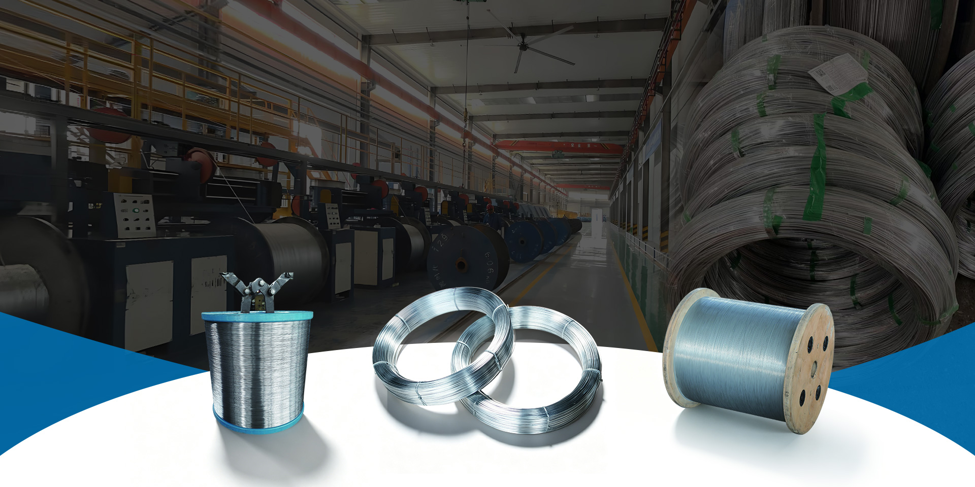 Galvanized steel wire factory production