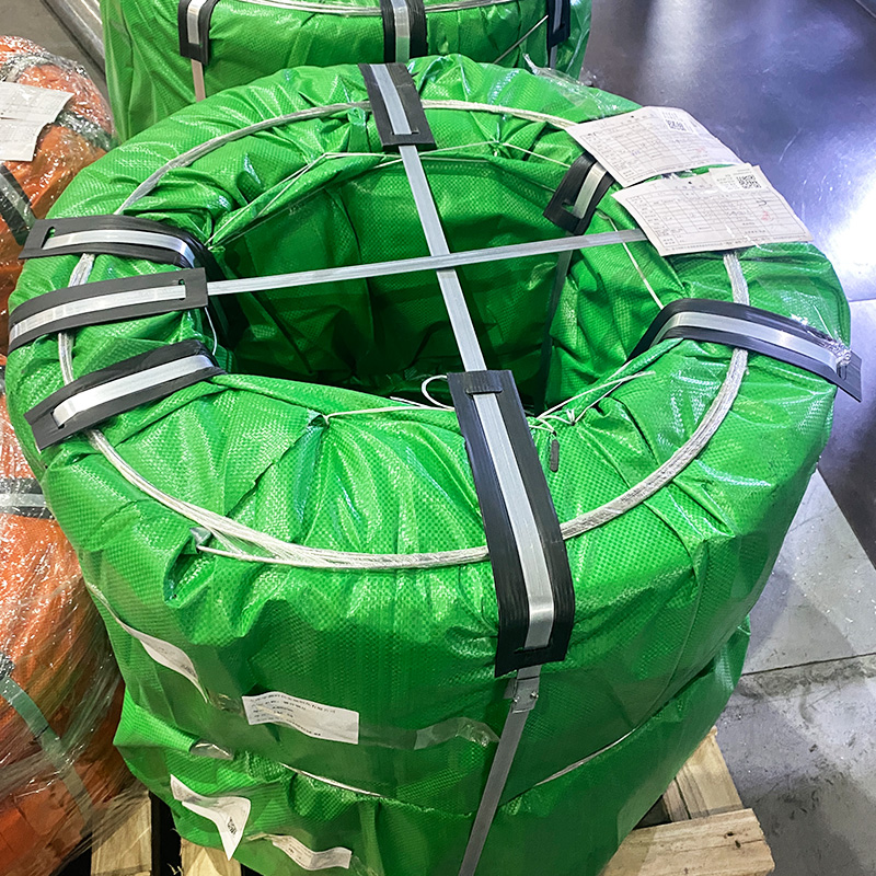 Packaged galvanized steel wire roll